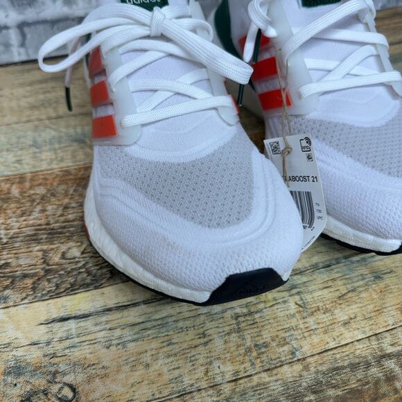 adidas UltraBoost 21 NCAA Pack Miami Hurricanes 2021 GX7966 Mens Size 8 New main image 8